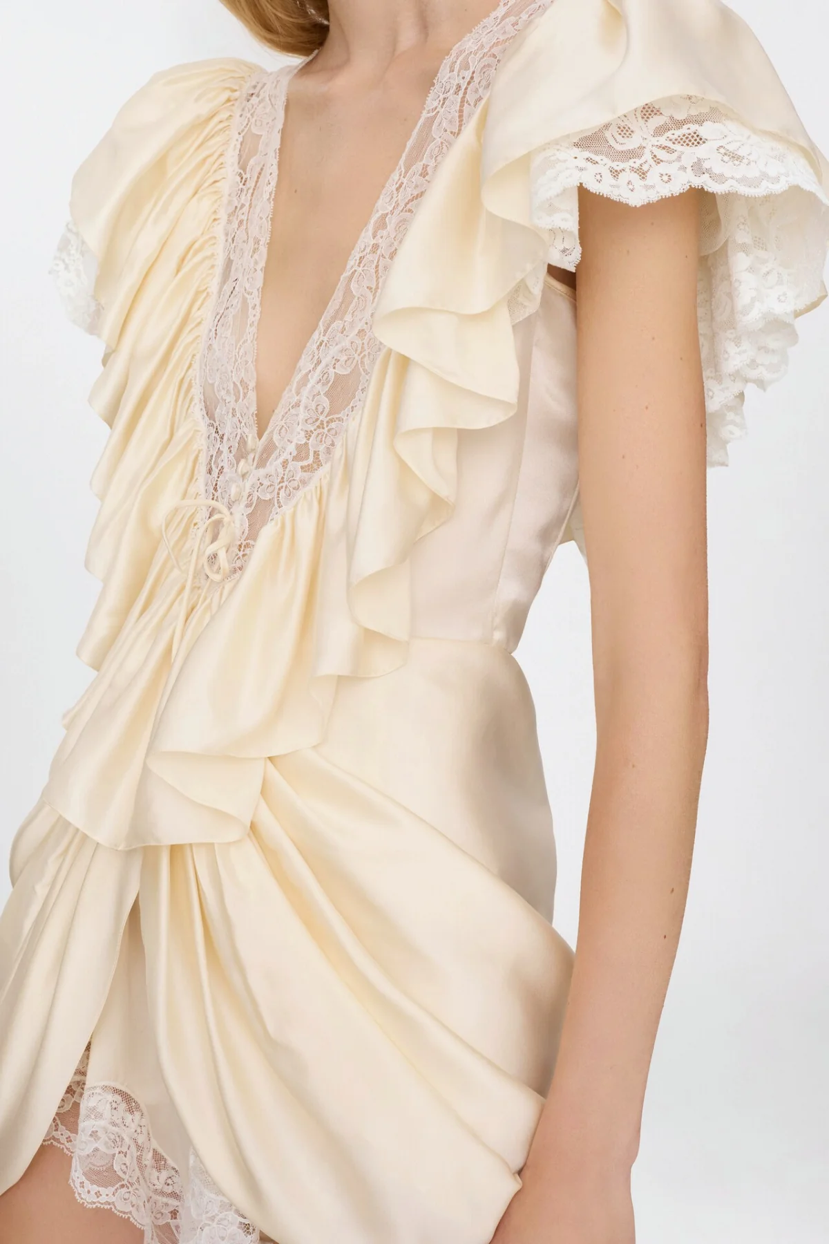 Fiacre Plunge Ruffle Jumpsuit