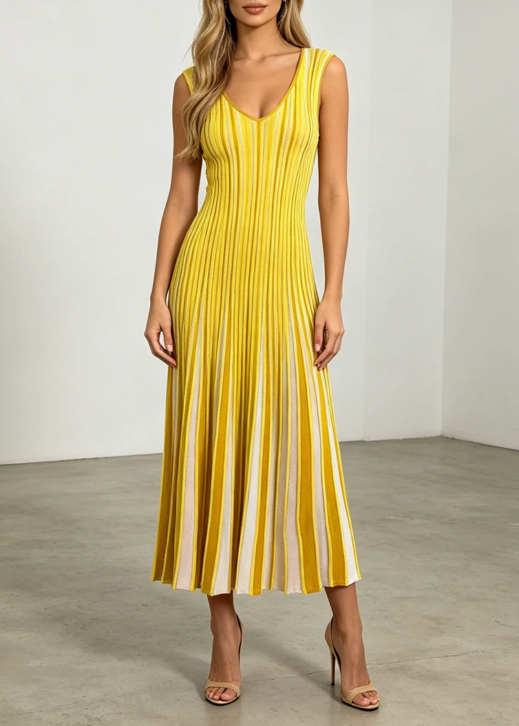 Kata Stripe Knit Maxi Dress