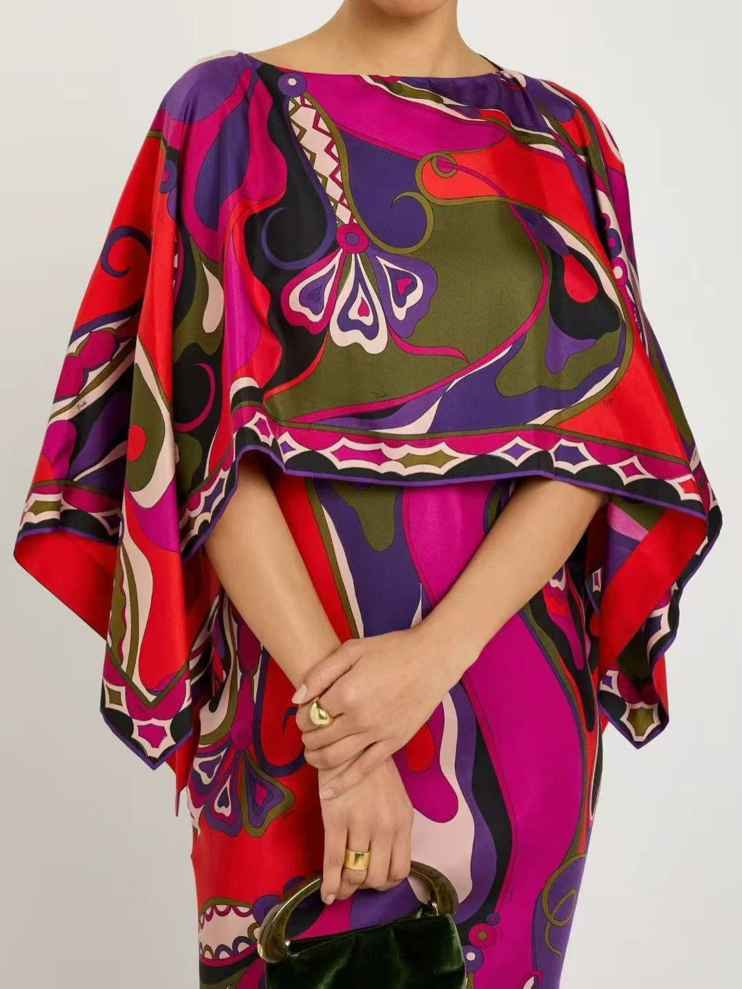 Iefan Two Piece Print Spaghetti Maxi Dress