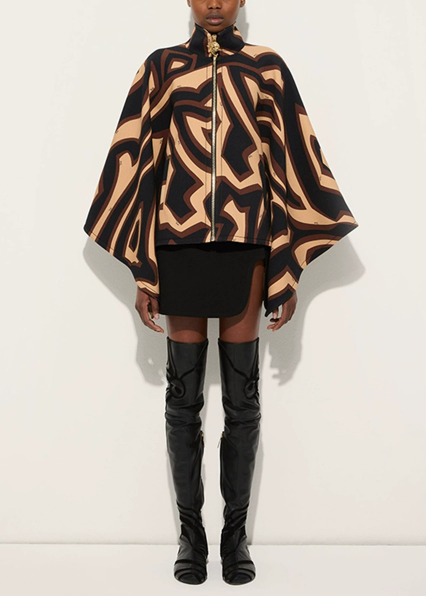 Kalyca High Neck Print Jacket
